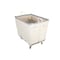 Steele Canvas Basket 12 BU Permanent Truck Natural Canvas w/Grey Vinyl - 3in Casters 9212CNATVGRYW3 - alternate 2